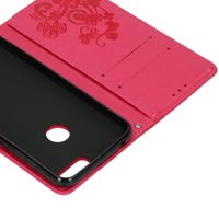 Kleeblumen Klapphülle Fuchsia Alcatel 1S (2019)