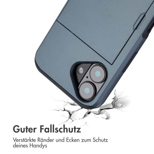 imoshion Backcover mit Kartenfach für das iPhone 16 - Dunkelblau