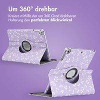 imoshion 360° drehbare Design Klapphülle Apple iPad 6 (2018) 9.7 Zoll / iPad 5 (2017) 9.7 Zoll / Air 2 (2014)/Air 1 (2013) - Lavender Flowers