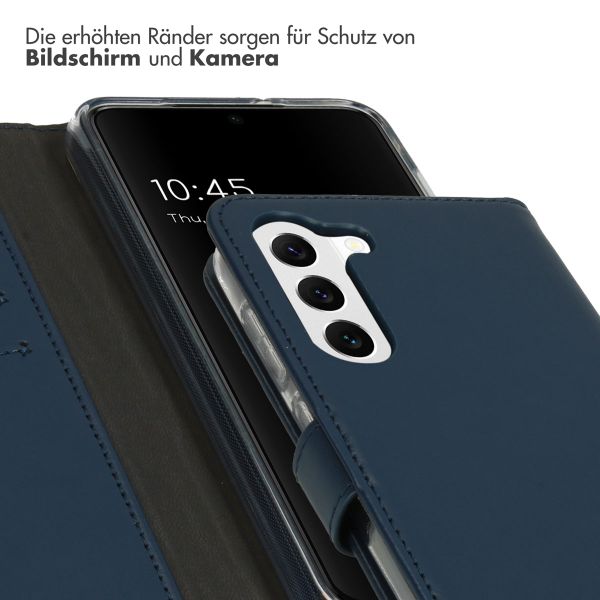 Selencia Echtleder Klapphülle Samsung Galaxy S23 - Blau