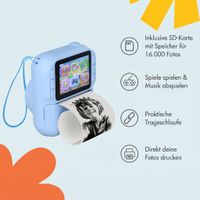 imoshion Kids Camera mit Fotodrucker - Kinderkamera - Fotos/Videos/Spiele - Blau