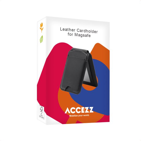 Accezz Leder-Wallet mit Standfunktion - Geeignet für MagSafe und Qi2 - Sienna Brown