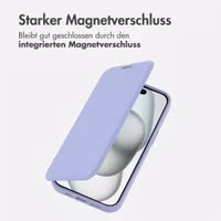 imoshion Transparente Bookcase mit MagSafe Apple iPhone 15 - Lila