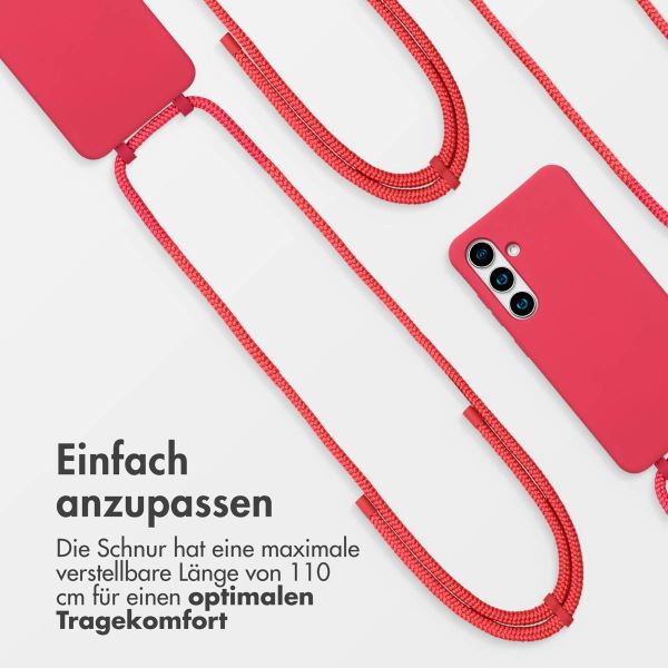 imoshion Color Backcover mit abnehmbarem Handykette und MagSafe Samsung Galaxy S24 / S25 - Red Raspberry