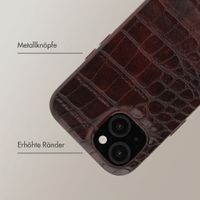 Selencia Croco Backcover mit MagSafe Apple iPhone 15 - Choco Brown