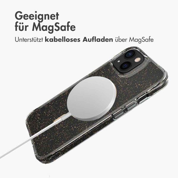 imoshion Klare Glitter Backcover mit MagSafe Apple iPhone 13 - Gold