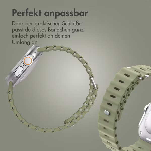 Accezz Ocean Armband für Apple Watch Series 1 - 11 / SE / Ultra (44/45/46/49 mm) - Khaki