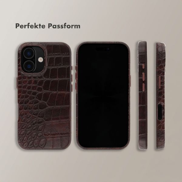 Selencia Croco Backcover mit MagSafe Apple iPhone 17 - Choco Brown