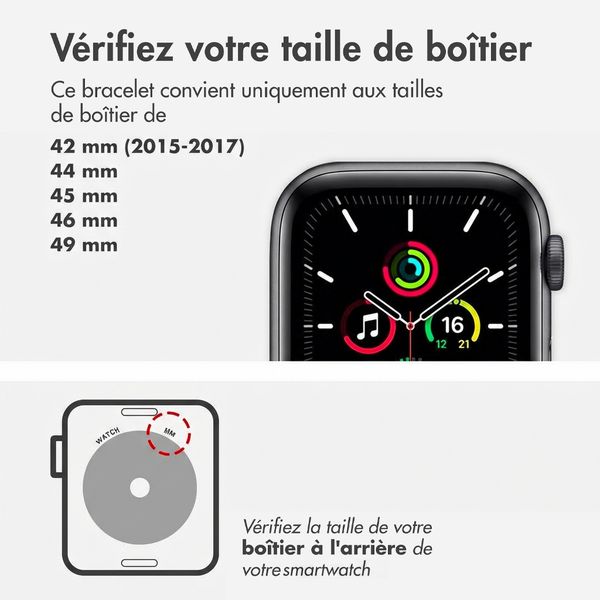 Holdit Silikonarmband Magnet für Apple Watch | 44/45/46/49 mm - Chocolate / Black