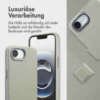 Accezz 2-in-1 Klapphülle aus Leder mit MagSafe Apple iPhone 16e - Light Grey