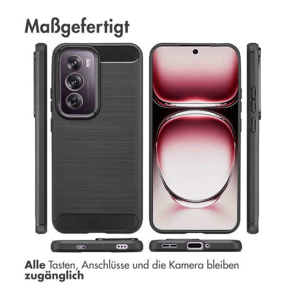 imoshion Brushed Back Cover Oppo Reno 12 - Schwarz