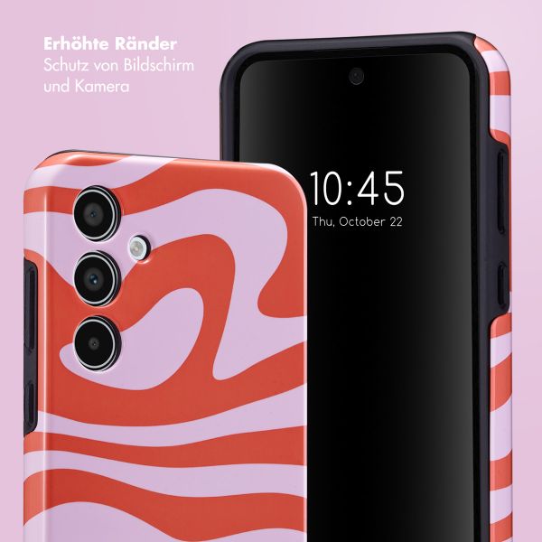 Selencia Vivid Tough Back Cover für das Samsung Galaxy A35 - Dream Swirl Pink