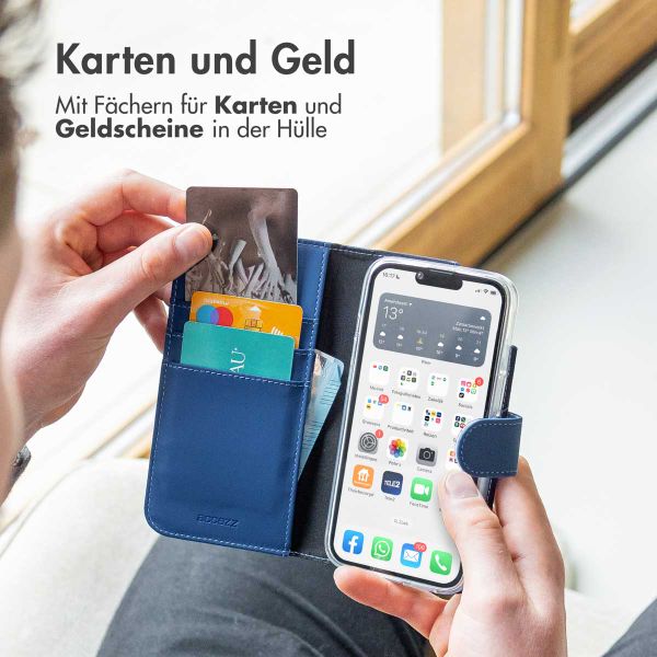 Accezz Wallet TPU Klapphülle für das iPhone 14 Pro - Dunkelblau