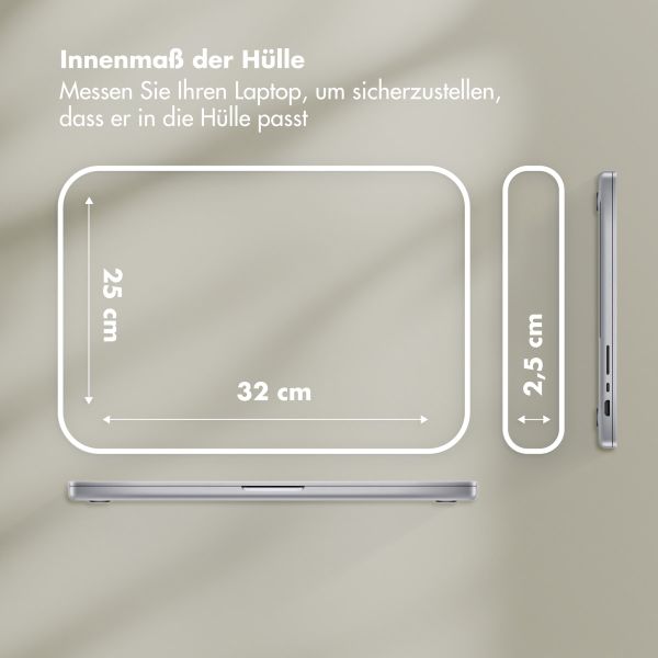 Selencia Teddy Laptop Hülle 13-14 Zoll - Laptop Sleeve - Sage Green