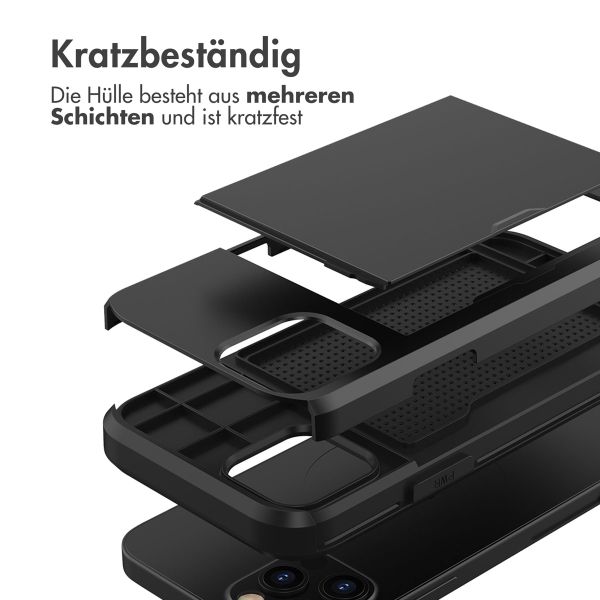 imoshion Backcover mit Kartenfach Apple iPhone 12 Pro Max - Schwarz