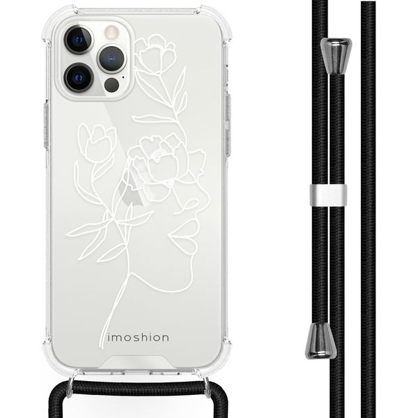 imoshion Design Hülle mit Band für das iPhone 12 (Pro) - Woman Flower