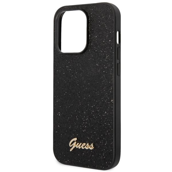 Guess Glitter Flakes Back Cover Apple iPhone 14 Pro - Schwarz