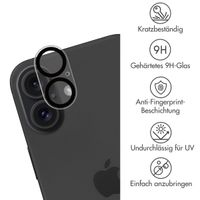 imoshion Kameraprotektor aus Glas 2er-Pack für das Apple iPhone 16 / 16 Plus - Schwarz
