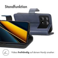 imoshion Luxuriöse Klapphülle für das Xiaomi Poco X6 Pro - Dunkelblau