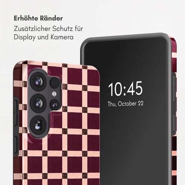 Selencia Vivid Back Cover Samsung Galaxy S26 Ultra - Check This Burgundy