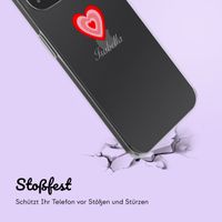 Personalisierte Hülle mit Herz iPhone 12 (Pro) - Transparent