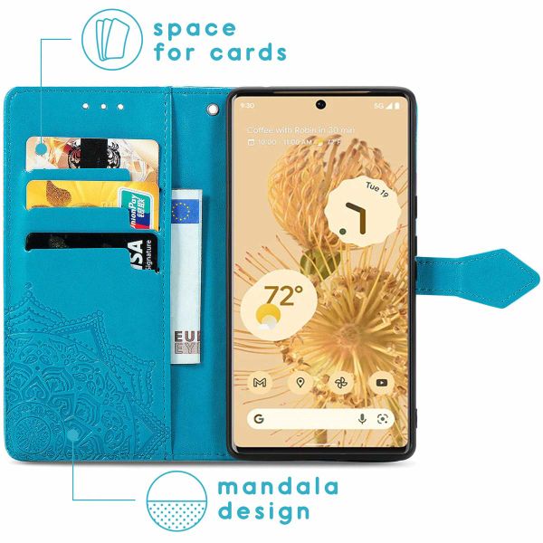 imoshion Mandala Klapphülle Google Pixel 6 Pro - Türkis