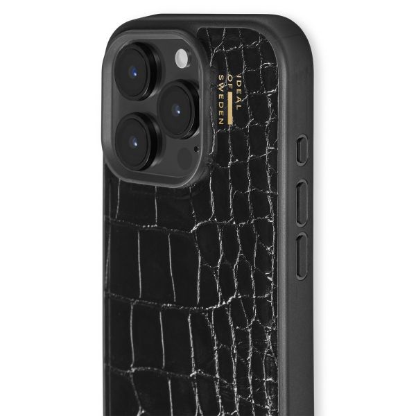 iDeal of Sweden Vegan Leather Back Cover Apple iPhone 16 Pro Max - Black Croco