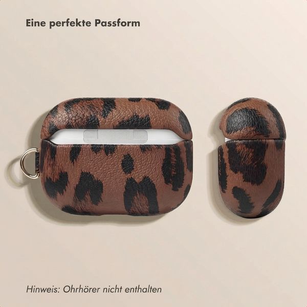 Selencia Sabi Hülle Panthermuster  Apple Airpods Pro / Pro 2 - Mocha Brown