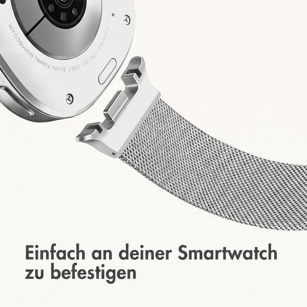 imoshion Mailändische Magnetarmband für Samsung Galaxy Watch 9 (40/44mm) / Watch 8 (40/44mm) / Classic (46mm) - Silber