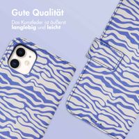 imoshion Design Klapphülle Apple iPhone 11 - White Blue Stripes