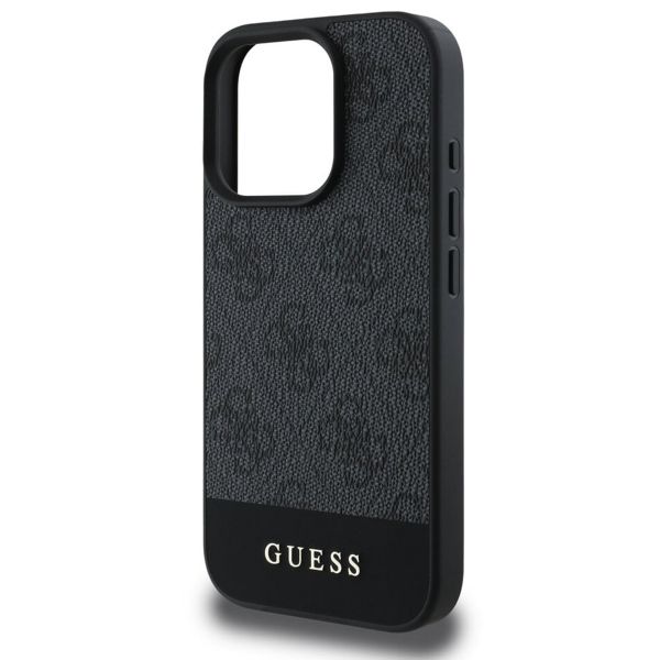 Guess Bottom Stripe 4G Back Cover Apple iPhone 16 Pro - Grau