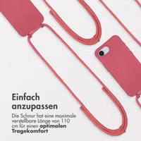 imoshion Color Backcover mit abnehmbarem Handykette und MagSafe Apple iPhone 16e - Red Raspberry