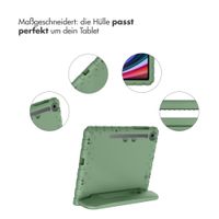 imoshion Schutzhülle mit Handgriff kindersicher Samsung Galaxy Tab S11 / S9 11.0 Zoll / S10 Lite / S10 FE / S9 FE 10.9 Zoll - Olive Green