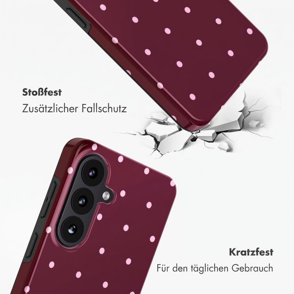 Selencia Vivid Rückabdeckung mit MagSafe Samsung Galaxy S26 FE - Happy Dots Burgundy