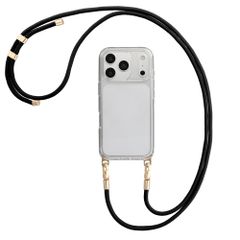 Selencia Universal Handyband mit 2 Haken - verstellbar - Schwarz