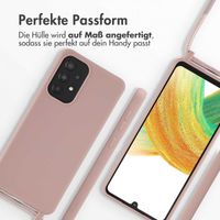 imoshion Silikonhülle mit Band für das Samsung Galaxy A33 - Sand Pink