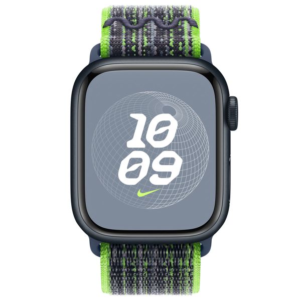 Apple Nike Sport Loop Band für die Apple Watch Series 1 bis 9 / SE (38/40/41 mm) | Series 10 (42 mm) - Bright Green/Blue