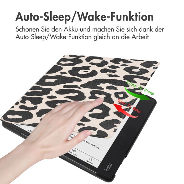 imoshion Design Slim Hard Case Sleepcover für das Kobo Elipsa 2E - Leopard