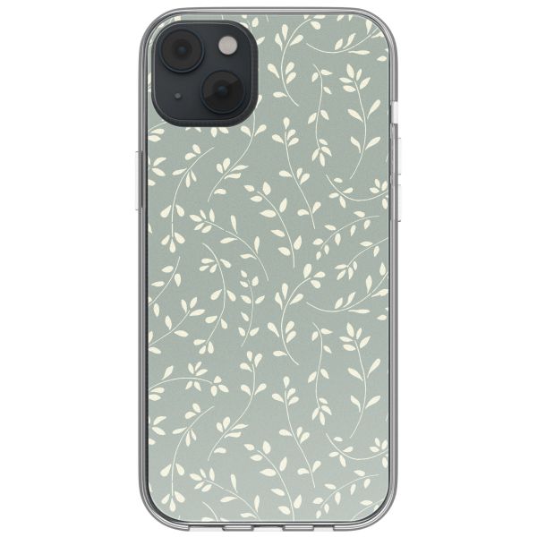 imoshion  Design Hülle für das iPhone 14 - Smoke Green Flowers