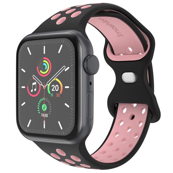 imoshion Sportarmband⁺ für die Apple Watch Series 1 bis 9 / SE (38/40/41 mm) | Series 10 (42 mm) - Größe M/L - Black Pink