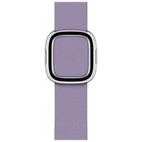 Apple Leather Band Modern Buckle für das  Apple Watch Series 1 t/m 9 / SE (38/40/41 mm) | Series 10 / 11 (42 mm) - Größe S - Lila