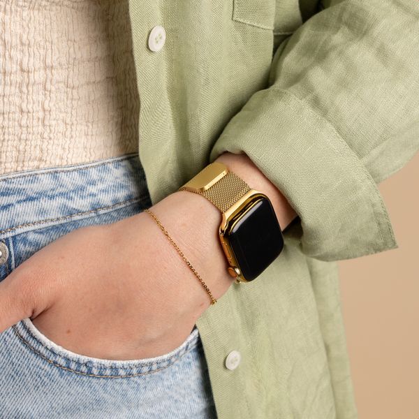 imoshion Mailändische Magnetarmband für Apple Watch | 44/45/46/49 mm - Gold