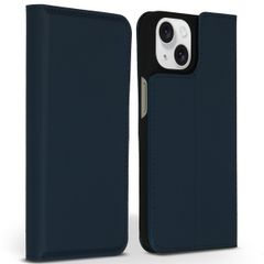 Accezz Premium Leather Slim Klapphülle Apple iPhone 15 - Dunkelblau