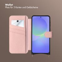 Selencia Riva Bookcase mit MagSafe und Handgelenkband Samsung Galaxy A37 (5G) - Old Pink
