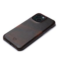 Wachikopa Full Wrap Back Cover für das iPhone 15 - Dark Brown