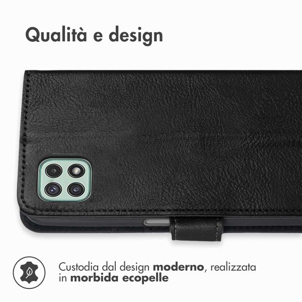 imoshion Luxuriöse Klapphülle Samsung Galaxy A22 (5G) - Schwarz