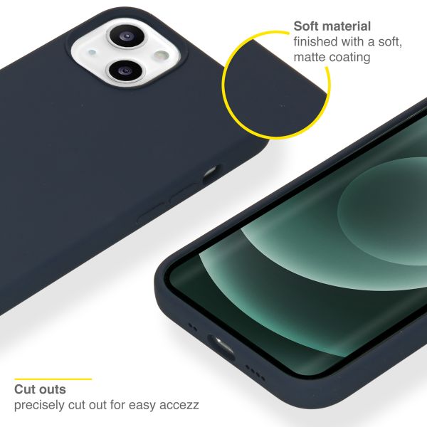 Accezz Liquid Silikoncase Apple iPhone 13 Mini - Dunkelblau