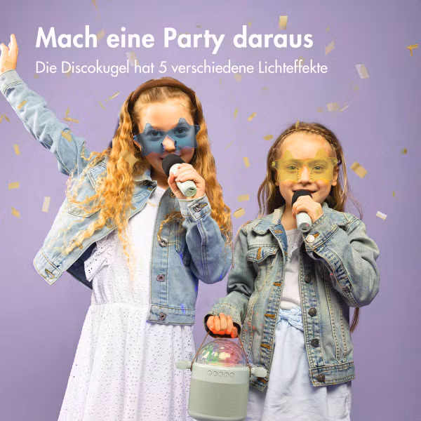 imoshion Sing & Shine Karaoke-Set - Lautsprecher und 2 Mikrofone - Mintgreen