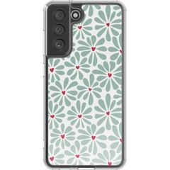 imoshion Design Hülle Samsung Galaxy S21 FE - Bloom Love Sage Green