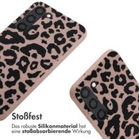 imoshion Silikonhülle design mit Band für das Samsung Galaxy S23 Plus - Animal Pink